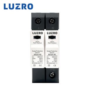 LUZRO NFU9-40 התקן הגנה מפני נחשולי מתח AC 2P 275V 385V 420V 20kA-40kA  לתעלת דין, הגנה מפני ברקים וסולארי - Product Image 1