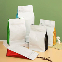 Pochette debout PE imprimée personnalisée finition mate impression numérique réutilisable zip-lock déchirure sacs de café étanche à l'humidité prêt stock