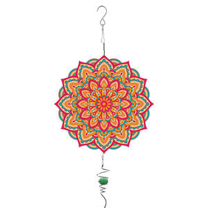 สปินเนอร์ลมโลหะสแตนเลสสตีลแมนดาลา,ของตกแต่งสวนศิลปะจลน์กลางแจ้งขนาดใหญ่12นิ้วแบบกำหนดเอง - Product Image 2