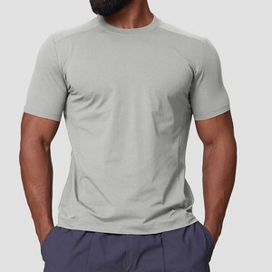 7A급 항균 쿨 터치 퀵 드라이 남성 티셔츠 크루넥 슬림핏 운동용 남성 반팔 티셔츠 - Product Image 2