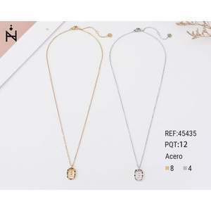 Collier pendentif Zi en or, argent, acier inoxydable, lettre E, à porter tous les jours, bijoux de mode pour femmes - Product Image 2