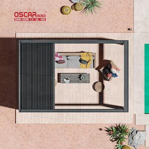 <span class=keywords><strong>Pergola</strong></span> <span class=keywords><strong>bioclimatique</strong></span> extérieure électrique à lames orientables avec fonction automatique pour patio, balcon et terrasse - Product Image 1