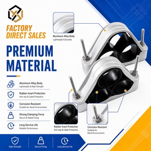 Fabricant, fournisseur et distributeur de serre-câbles trefoil en aluminium, robustes et de qualité supérieure - Product Image 4