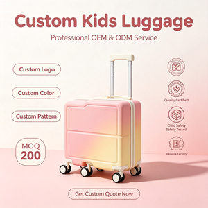 Valise à roulettes unisexe pour enfants, petite, légère, 20 pouces, avec serrure, pour l'école primaire et les voyages - Product Image 1