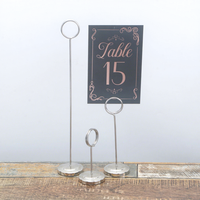 Porte-numéro de table en métal en forme d'anneau avec clip pour carte et menu, support d'affichage pour étiquette de prix, porte-carte de place