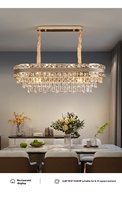 Lustre moderne de luxe vintage rustique à hauteur réglable en cristal doré pour la maison, le bureau, la chambre, le restaurant, le mariage