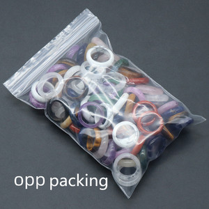 천연 자수정 로즈쿼츠 원석 반지 내경 18-20mm 여성 남성용 - Product Image 6
