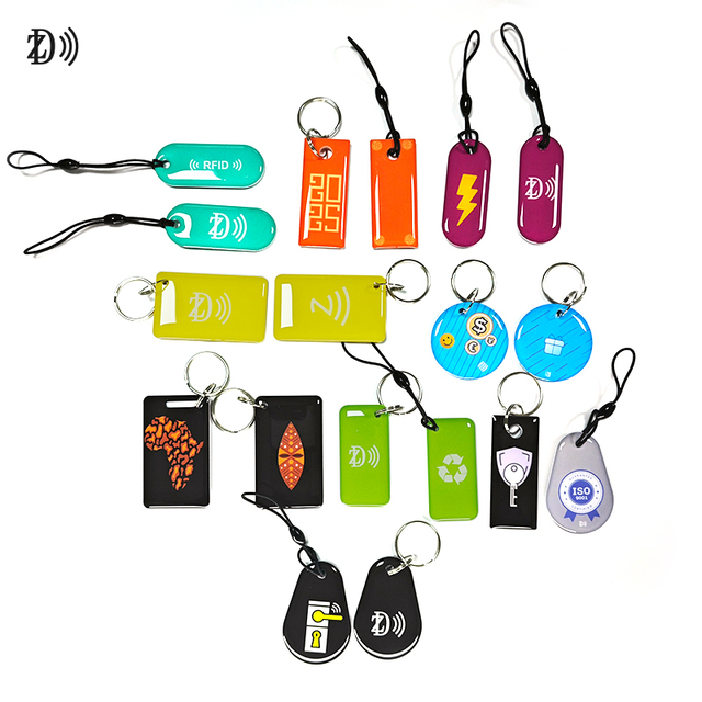 Custom Epoxy NFC Keychain 13.56Mhz MIFARE DESfire EV3 Programmable ISO1444 3A Access Control Key Tag