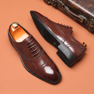 Zapatos de Vestir Oxford para Hombre, Tallas Grandes 38-47, Color Negro y Marrón, para Negocios, Bodas y Eventos Formales - Product Image 1