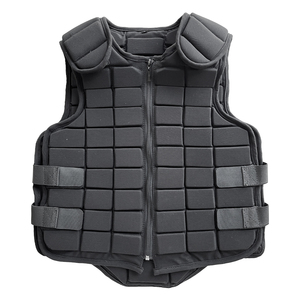 Gilet equestre di alta qualità nero per cavalli cavalieri giacca protettiva nera leggera - Product Image 1