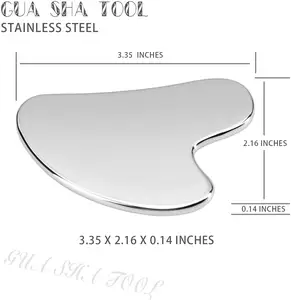 Gua Shaフェイシャルツールスクレイピングマッサージツールステンレス鋼SUS304滑らかなSPAセラピー顔用