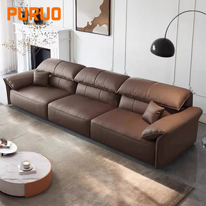 Muebles Modernos para Sala de Estar Puruo, Sofás de Cuero en Forma de L Plegables y Reclinables, Sofá Cama Plegable de Esquina para Hotel o Villa Comercial - Product Image 3