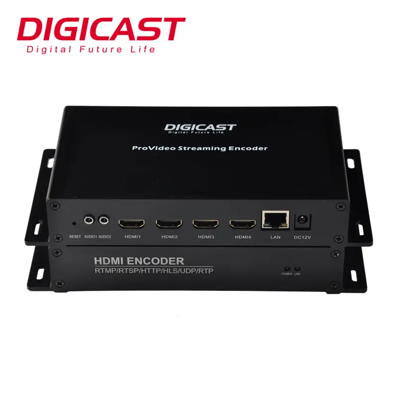 Mini tragbarer 4-Kanal-H264 H265 Encoder 1080P 60FPS Video-/Audio-Encoder