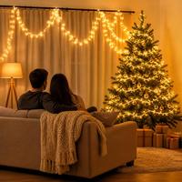 Guirlande lumineuse de Noël étanche IP44 de 100 m avec 480 LED, lumière jaune chaude, pour extérieur, contrôle manuel, prise GS, pour mariage et jardin