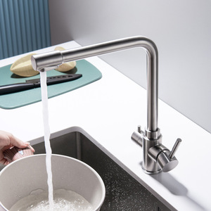 SANIPRO Vòi Trộn 3 Chiều Bằng Thép Không Gỉ 360 Xoay 304 Độ Tốt Nhất Vòi Lọc Nước Uống Vòi Nhà Bếp - Product Image 4