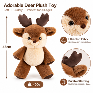 Peluche Personalizzato a Forma di <span class=keywords><strong>Alce</strong></span>/Renna, Giocattolo Morbido Imbottito OEM ODM per Decorazioni Festive, Esposizione Domestica, Souvenir Aziendale, Regalo - Product Image 2