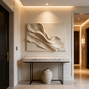 Opera d'<span class=keywords><strong>Arte</strong></span> Originale Wabi Sabi Minimalista Astratta 3D Testurizzata Fatta a Mano di Grandi Dimensioni Completamente Personalizzabile per Decorazione Murale del Soggiorno - Product Image 2