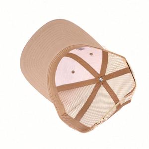 Casquette de baseball personnalisée avec logo brodé 3D en toile lavée polyester/coton, casquette trucker 5 panneaux, mode décontractée pour l'extérieur - Product Image 6