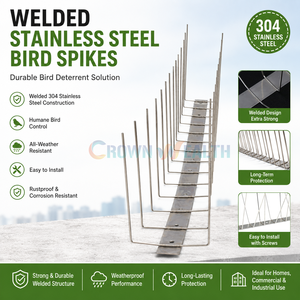 Piques <span class=keywords><strong>anti</strong></span>-oiseaux en acier inoxydable 304 soudées pour <span class=keywords><strong>gouttières</strong></span> - Product Image 1