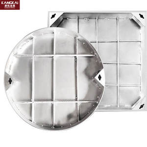 Couvercle de drainage carré en acier inoxydable moderne personnalisé, couvercle de manhole invisible, couvercle décoratif pour égouts extérieurs - Product Image 2