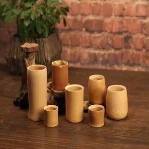 Caneca de cerveja carregada de bambu, caneca de bambu da avó, tubo de chá não lacrado, artesanato, copo de água, tubo de bambu
