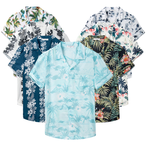 Camicie da uomo con stampa Hawaii con bottoni a manica corta <span class=keywords><strong>mare</strong></span> <span class=keywords><strong>mare</strong></span> spiaggia T Shirt poliestere Quick Dry PDF 50 + ragazzi Custom ODM OEM - Product Image 1