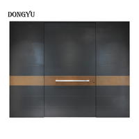 Porte d'entrée double en aluminium de luxe au design moderne Dongyu pour villa, porte pivotante