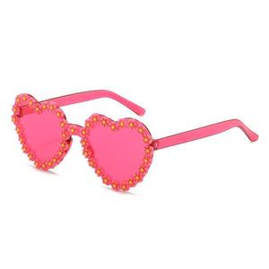 Gafas de Sol de Plástico con Forma de Corazón y Flores para Mujer, Coloridas, para Fiesta, Venta al Por Mayor 2024 - Product Image 5