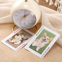 Cartes de poker en papier personnalisables de qualité supérieure, boîte avec couvercle et fond estampés à chaud, pour un cadeau haut de gamme adapté aux familles (logo