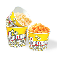 Gobelet en papier KFC de grande taille avec logo personnalisé, 64 oz, 85 oz, 120 oz, gobelet en papier pour poulet frit, popcorn, seau avec couvercle
