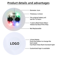 Lumières de dessous-verre LED clignotantes pour service de bouteilles, accessoires de bar, étincelles pour boissons, décorations pour fêtes et clubs