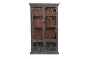 Lemari Furnitur Kaca Kayu Antik Tiongkok Termasuk Dua Bagian untuk Kamar Tidur - Product Image 3