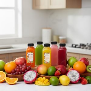 Bottiglie di Plastica PET Quadrate da 360ml per Succhi e Acqua con Tappi a Vite - Vari Contenitori Riutilizzabili per Bevande da 12oz - Product Image 4