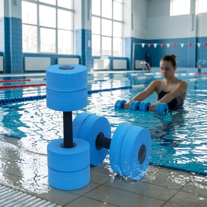 Mancuernas de Espuma Flotantes Azules para Ejercicios en Piscina, Equipo Deportivo para Todas las Estaciones, Mayores de 18 Años - Product Image 1