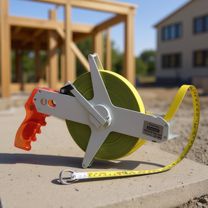 Cinta métrica Stanley Master II de 50 m (164 pies) con carrete y mango para medir largas distancias - Product Image 3