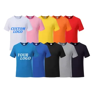 Tùy Chỉnh Chất Lượng Cao Bông Người Đàn Ông Của Trống T-Shirts Quá Khổ Cộng Với Kích Thước Unisex 100% Polyester Bông Ngắn Tay Áo Của Phụ Nữ T-Shirts