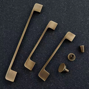 Penjualan Panas Gagang Pintu Lemari Gaya Sederhana Warna Perunggu, Gagang Kabinet Kuningan Antik Solid, Tarikan Lemari, Kenop Laci Bulat - Product Image 1