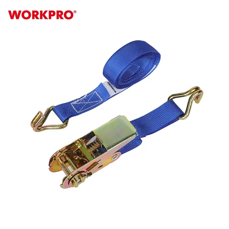 WORKPRO 25MM x 3M Catraca Amarrar Motocicleta Caminhão de Carga Cinta Catraca Tie Down Strap