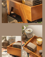 Plateau de rangement personnalisé en bois laqué moderne et durable avec pieds pour salon, cuisine, décoration intérieure, bureau multifonction