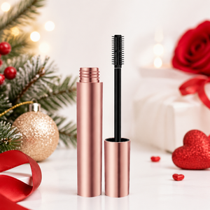 Tube de mascara en aluminium or rose avec bouchon à vis, diamètre 16-17,9 mm, emballage cosmétique - Product Image 5