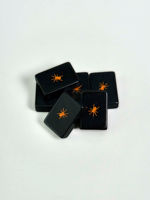 Jeu de Mahjong Américain en Acrylique Noir avec Motifs Citrouille et Fantôme d'Halloween, 160 Tuiles, Impression UV Personnalisée, pour Jeu de Société Américain et Cadeau