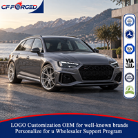 Jantes de voiture de course en alliage forgé concaves à 5 branches en Y, monobloc de luxe, brossées, 19, 20, 21 pouces, 5x112, pour Audi RS4