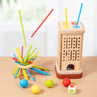 Jeu de tirage 3-en-1 en bois Elisyia : Puzzle de reconnaissance des couleurs, jeu de société interactif parent-enfant, jouet éducatif pour enfants