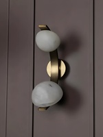 Lampe murale LED en albâtre naturel AB, simple et moderne, design post-moderne, pour salon, chambre à coucher, chevet, hôtel, vente en gros