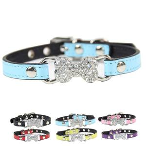 <span class=keywords><strong>Collar</strong></span> con incrustaciones de diamantes de imitación, exquisitos suministros de decoración de cristal para mascotas, joyería de cristal, suministros de accesorios para perros, gatos y cachorros - Product Image 1
