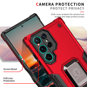 Custodia per telefono per <span class=keywords><strong>iPhone</strong></span> Galaxy, Cover resistente a doppio strato con cavalletto ad anello magnetico compatibile con supporto per auto - Product Image 6