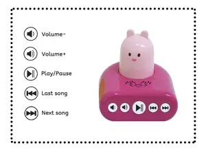 Sesuaikan Mainan NFC Pemutar Audio Nirkabel 3 Angka Karakter Kotak Suara Musik Mainan Pembelajaran Edukatif