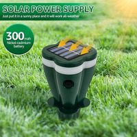 Répulsif à ultrasons pour taupes, alimenté par énergie solaire, étanche, éloigne les taupes, les gaufres, les serpents, les campagnols pour pelouse, jardin, cour