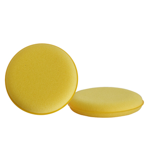 4 Inch Sáp Bọt Applicator Pad <span class=keywords><strong>Polyurethane</strong></span> Xe Waxing Mềm Miếng Bọt Biển Vòng Hình Tay Nhấn Công Cụ Làm Sạch - Product Image 1