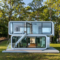 Maison préfabriquée en acier à deux étages luxueuse de 20 pieds avec un design moderne pour salon et bureau